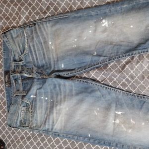 Silver Eddie edition faded jeans paint stained look